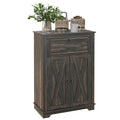 Meuble de rangement pour ferme avec portes de grange, buffet de cuisine avec portes doubles, tiroir et étagère réglable