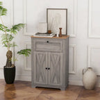 Meuble de rangement pour ferme avec portes de grange, buffet de cuisine avec portes doubles, tiroir et étagère réglable