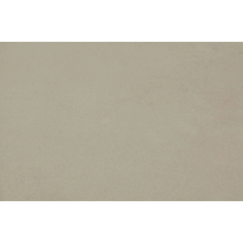 Banc avec rangement en tissu beige et finition blanche