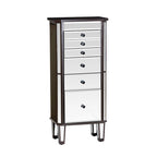 Armoire à bijoux avec miroir et pieds fuselés - 41 - Argent