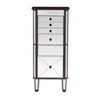 Armoire à bijoux avec miroir et pieds fuselés - 41 - Argent