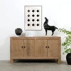Buffet 4 portes 67 po, naturel vieilli