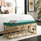 Banc rectangulaire Penelope Moroccan Glam – 44,5 x 16,5 x 19 – 45L x 17P x 19H