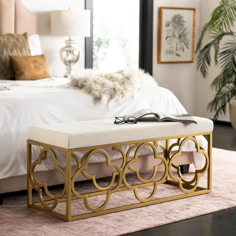 Banc rectangulaire Penelope Moroccan Glam – 44,5 x 16,5 x 19 – 45L x 17P x 19H
