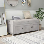 TREXM Storage Bench with 3 Shutter-shaped Doors