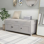 Banc de rangement avec 3 portes persiennes