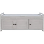 Banc de rangement avec 3 portes persiennes