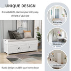 Banc de rangement avec 3 portes persiennes
