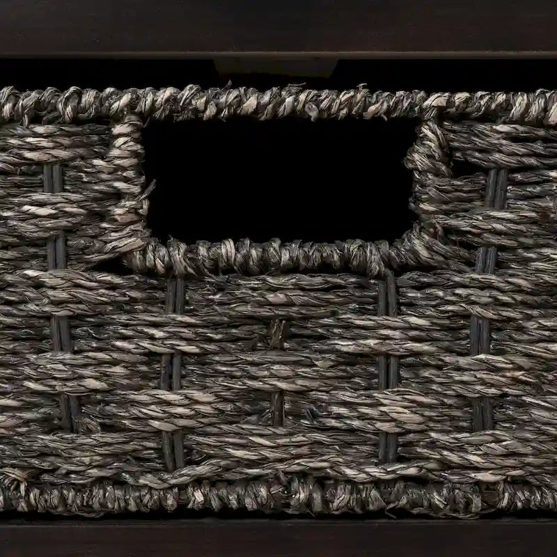 Banc de rangement avec panier amovible et 2 tiroirs