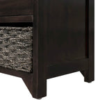 Banc de rangement avec panier amovible et 2 tiroirs