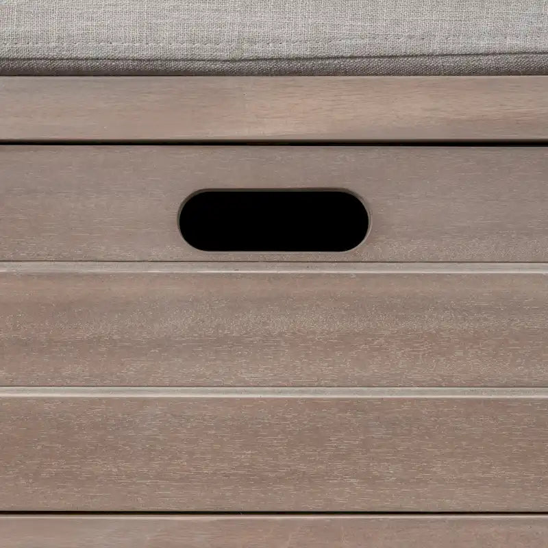 Banc de rangement avec panier amovible et 2 tiroirs
