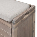 Banc de rangement avec panier amovible et 2 tiroirs