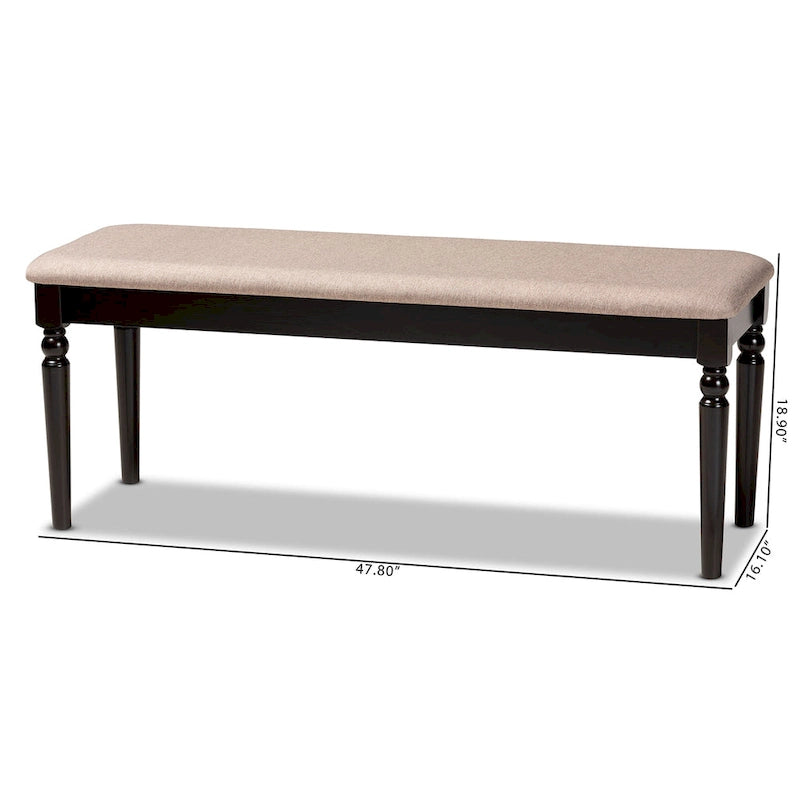 Banc de salle à manger en bois moderne et contemporain