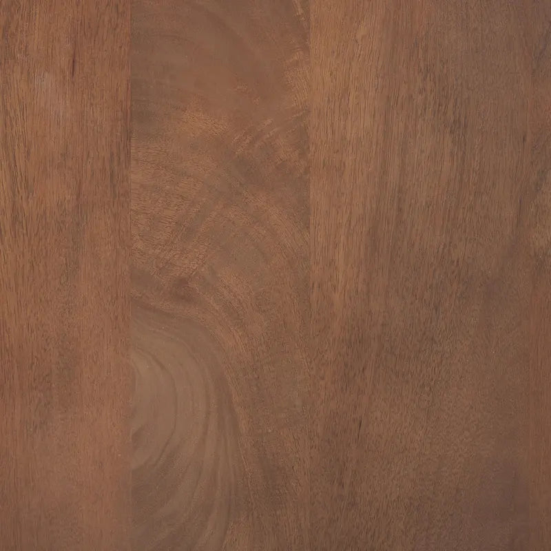 Meuble d'appoint brun moyen en bois massif avec portes et plateau-desserte