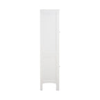 Meuble Colonne Haute et Étroite avec 2 Portes à Persiennes et 5 Étagères pour Salle de Bain, Cuisine, Salon, Armoire de Rangement