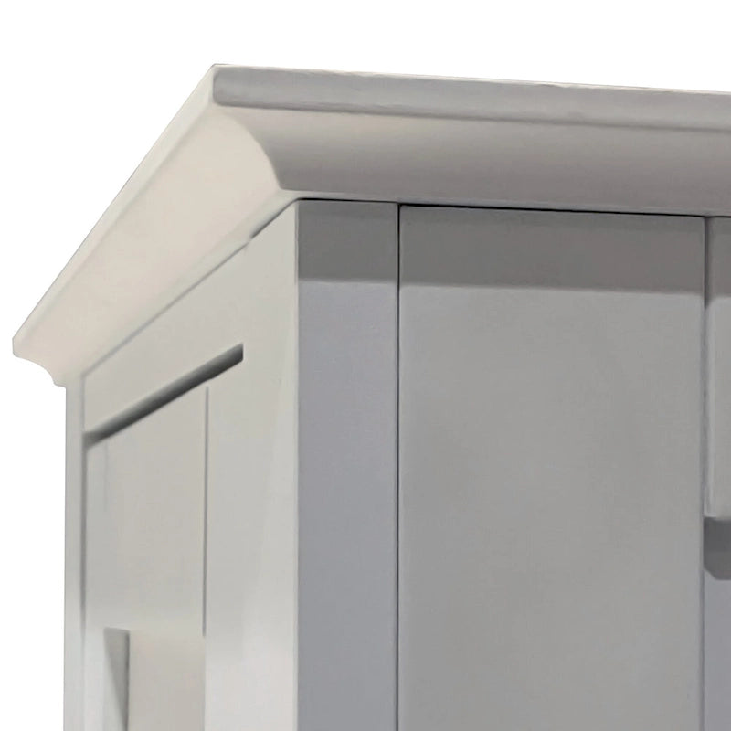 Meuble Colonne Haute et Étroite avec 2 Portes à Persiennes et 5 Étagères pour Salle de Bain, Cuisine, Salon, Armoire de Rangement