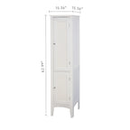 Meuble Colonne Haute et Étroite avec 2 Portes à Persiennes et 5 Étagères pour Salle de Bain, Cuisine, Salon, Armoire de Rangement