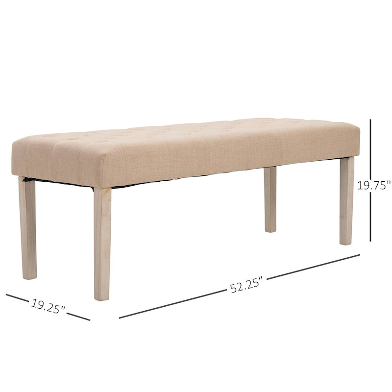 Banc d'appoint simple capitonné avec coussin doux et confortable et design moderne et tendance
