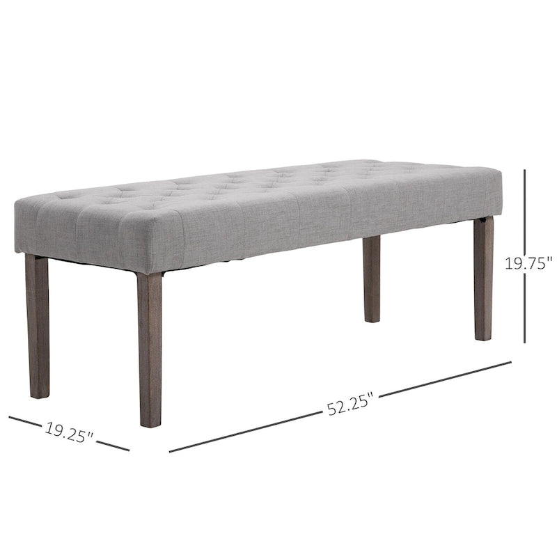Banc d'appoint simple capitonné avec coussin doux et confortable et design moderne et tendance
