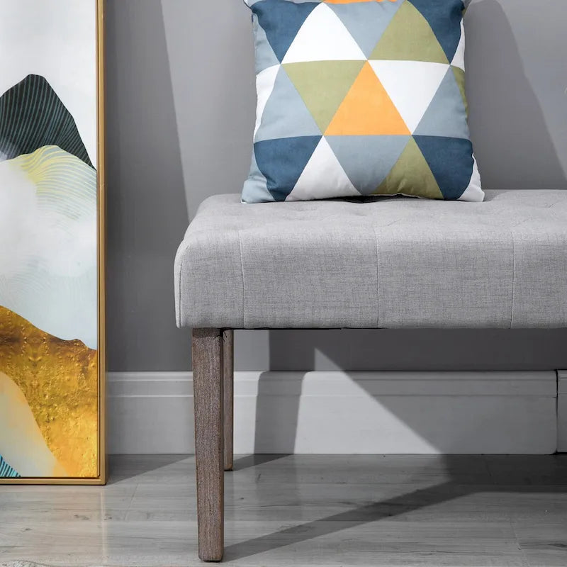 Banc d'appoint simple capitonné avec coussin doux et confortable et design moderne et tendance