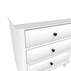 Table de chevet à 3 tiroirs, meuble de rangement en bois