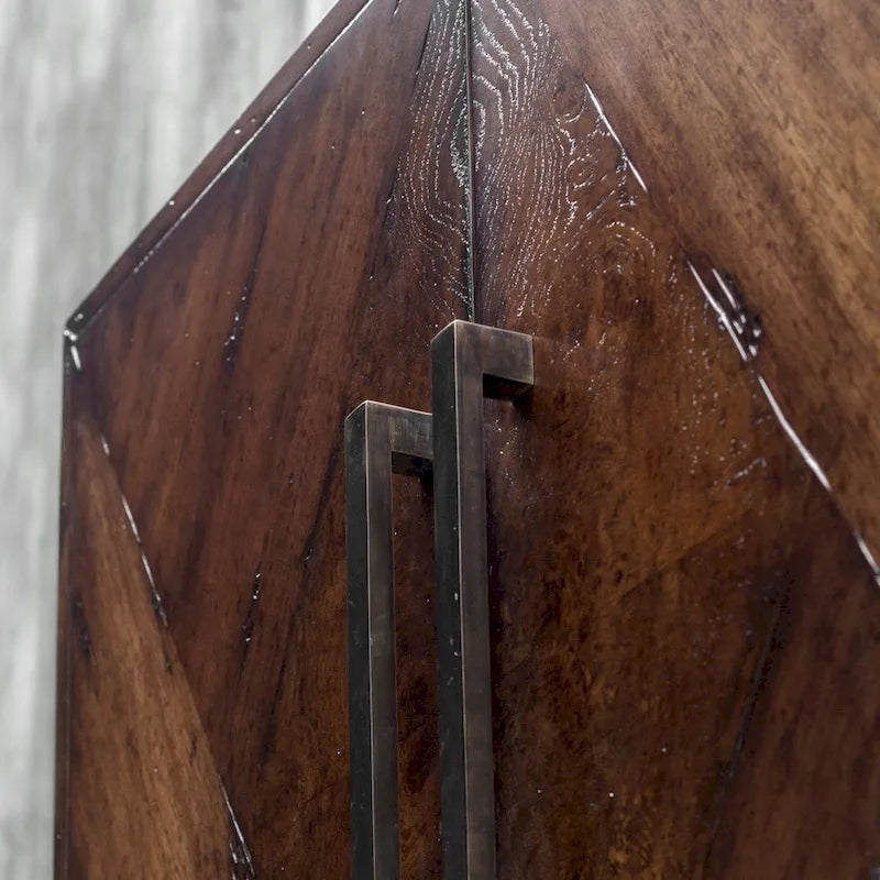 Meuble d'appoint Liri en acajou foncé
