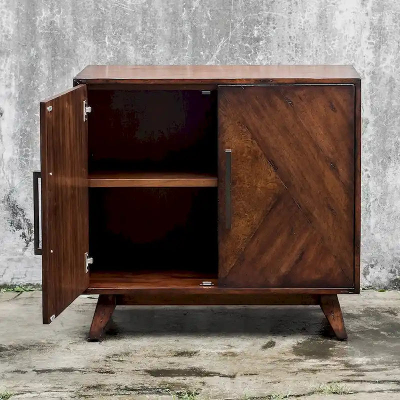 Meuble d'appoint Liri en acajou foncé