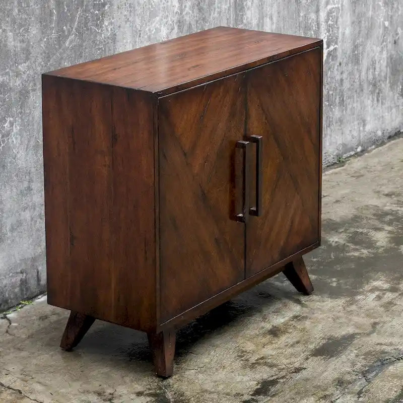 Meuble d'appoint Liri en acajou foncé