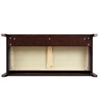 Meuble d'appoint moderne de 109 cm en bois massif avec 6 tiroirs et poignées rondes rétro