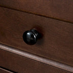 Meuble d'appoint moderne de 109 cm en bois massif avec 6 tiroirs et poignées rondes rétro