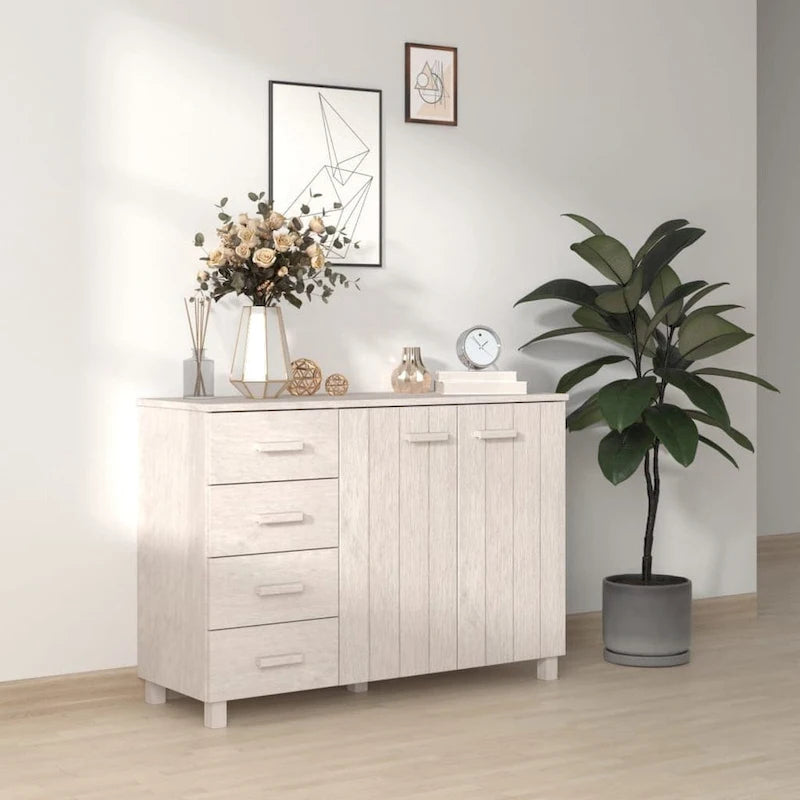 Bahut Buffet Commode Console pour Cuisine HAMAR Bois Massif Pin - 44,5 x 15,7 x 31,5