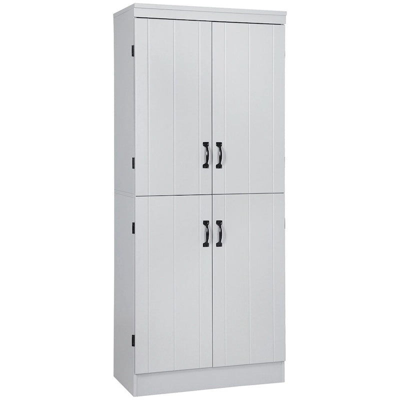 Freestanding Kitchen Pantry, 6-tier Shelving with 2 Adjustable Shelves