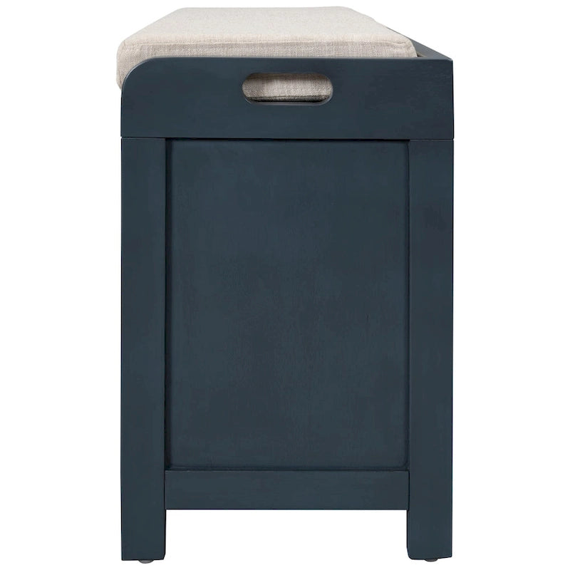 Banc de rangement avec panier amovible et 2 tiroirs, banc à chaussures entièrement assemblé avec coussin amovible