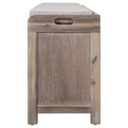 Banc de rangement avec panier amovible et 2 tiroirs, banc à chaussures entièrement assemblé avec coussin amovible