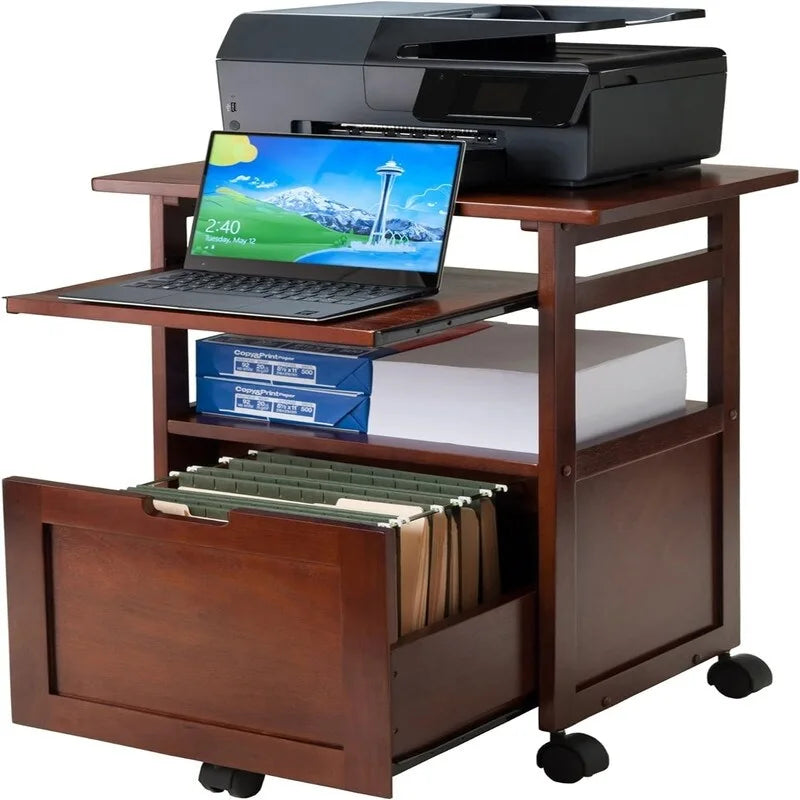 Organisateur de bureau à domicile, Noyer - 16L x 13P x 11H