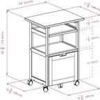 Organisateur de bureau à domicile, Noyer - 16L x 13P x 11H