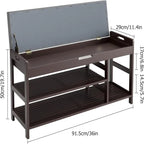 Banc de rangement pour entrée - 11,4P x 36L x 19,7H