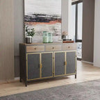 Bahut moderne 4 portes avec 3 tiroirs supérieurs