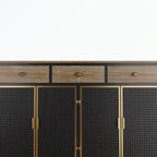 Bahut moderne 4 portes avec 3 tiroirs supérieurs