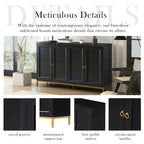 Buffet moderne avec poignées et pieds en métal