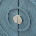 Porte de buffet rétro avec rainure circulaire, poignée de porte ronde en métal pour entrée, salle à manger, salon
