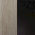 Crédence ou buffet style Mid-Century Modern avec portes vitrées, armoire de rangement de cuisine avec cadre en bois