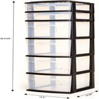 Commode 6 tiroirs en plastique pour maison, bureau ou chambre