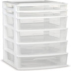Commode 6 tiroirs en plastique pour maison, bureau ou chambre