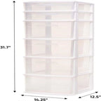 Commode 6 tiroirs en plastique pour maison, bureau ou chambre