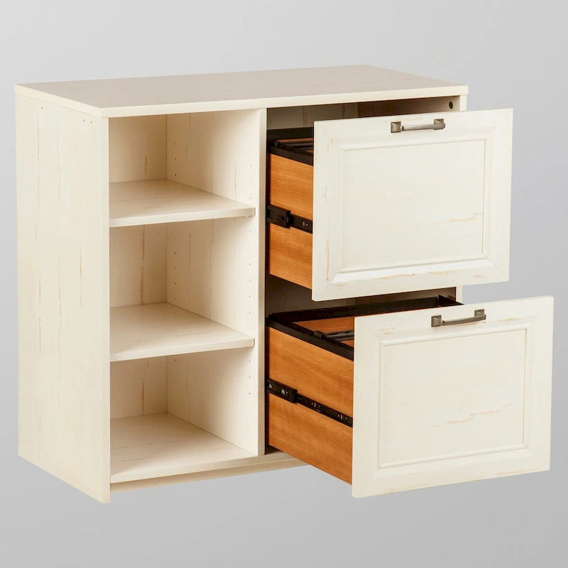 Meuble de classement 2 portes Salisbury Blanc antique
