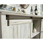 Meuble TV de 60 po avec portes coulissantes, fini blanc planche