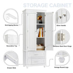 Meuble de rangement haut avec deux tiroirs pour salle de bain/bureau, blanc