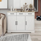 Farmhouse Buffet Cabinet Storage Sideboard with 3 Drawers and 3 Doors
