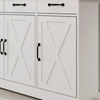 Meuble de Rangement Buffet de Ferme avec 3 Tiroirs et 3 Portes